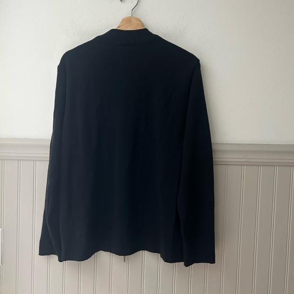 Y2K Doc & Amelia Medium Black Zip-Up Cardigan Sweater - Picture 4 of 4